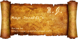 Mayr Jozafát névjegykártya